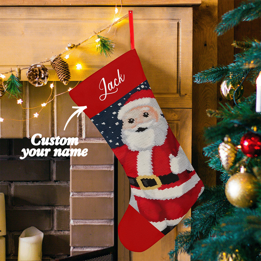 Personalized Christmas Stockings Custom Name Christmas Stocking-Blongser
