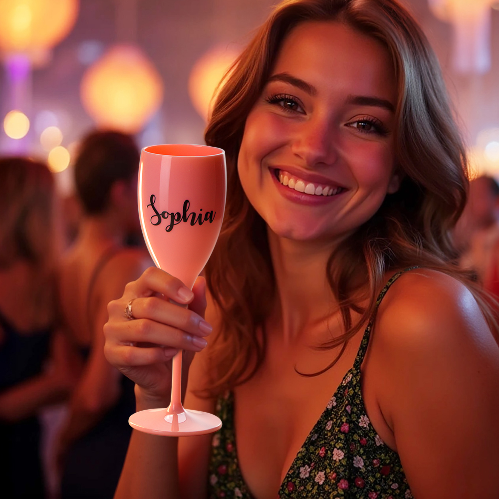 Personalized Champagne Toasting Flutes Birthday Bachelorette Bridal Party Favors Gift for Her-Blongser