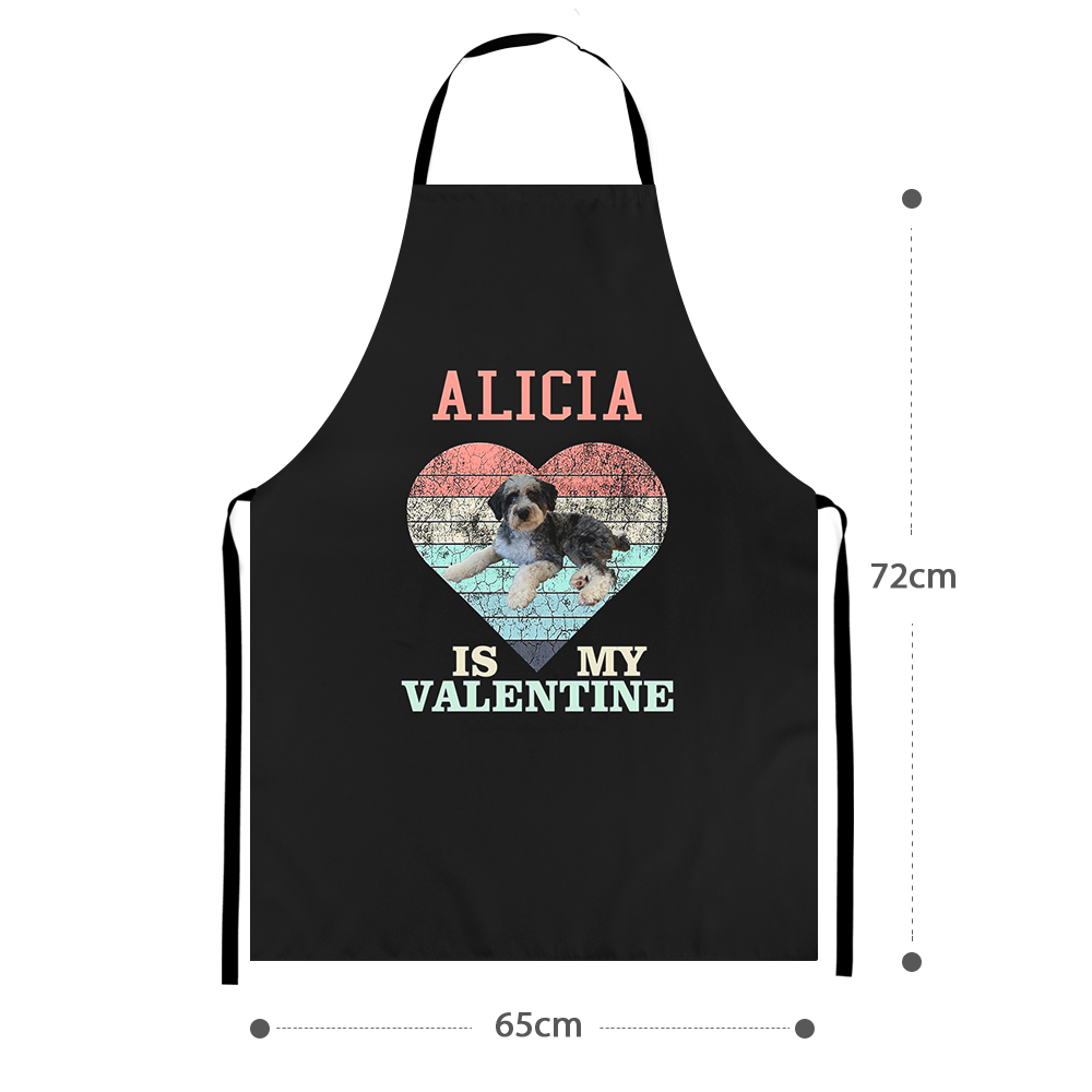 Personalized Name and Photo Apron Valentine Kitchen Apron-Blongser