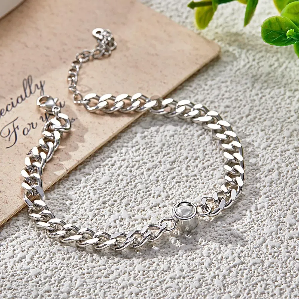 Personalized Photo Projection Bracelet Vintage Bracelet Jewelry Anniversary Gift For Him Father's Day Gift-Blongser