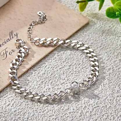Personalized Photo Projection Bracelet Vintage Bracelet Jewelry Anniversary Gift For Him Father's Day Gift-Blongser
