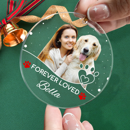 Personalized Pet Photo Ornament with Name Pet Loss Ornament Christmas Gift for Pet Owners-Blongser