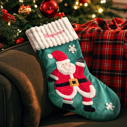 Personalized Christmas Stocking with Name Embroidery Christmas Stockings Gift for Family-Blongser