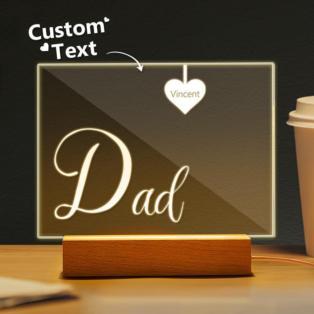 Personalized Engraved 1-5 Names Night Light Gifts For Dad-Blongser