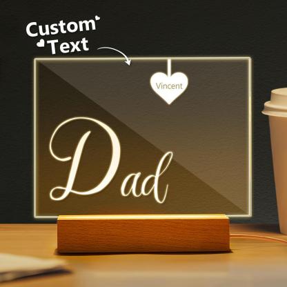Personalized Engraved 1-5 Names Night Light Gifts For Dad-Blongser