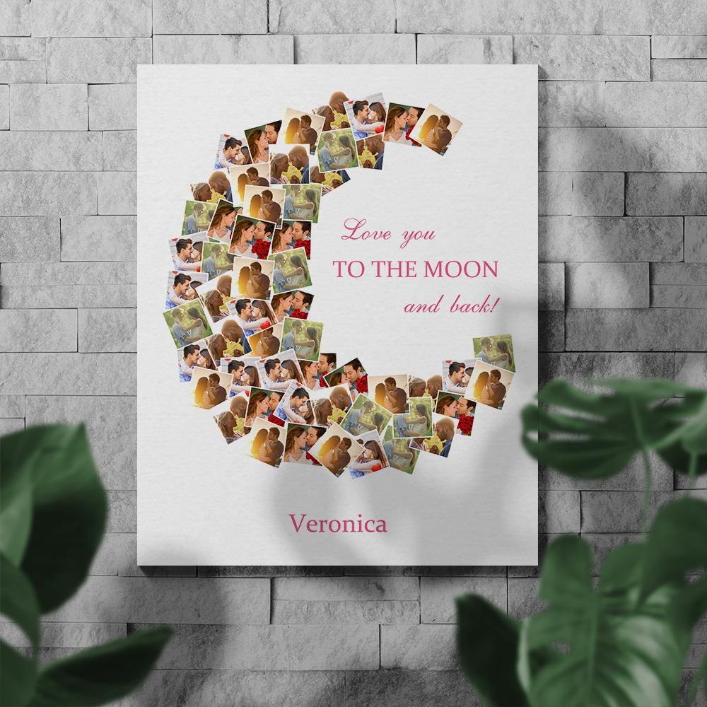 Custom Canvas Prints Love You To The Moon And Back Wall Art Decor-Blongser