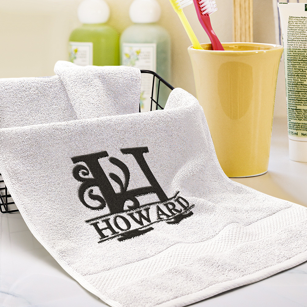 Custom Embroidered Towels Personalized Monogrammed and Name Towel-Blongser