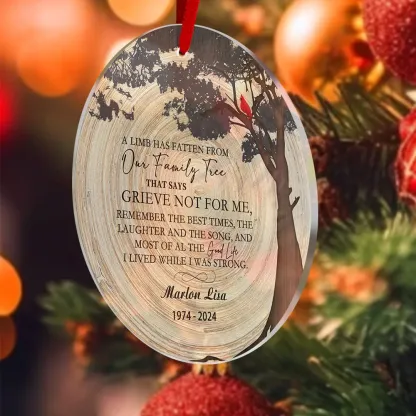 Personalized Memorial Christmas Ornaments Loss of Loved One Ornaments Remembrance Gifts-Blongser