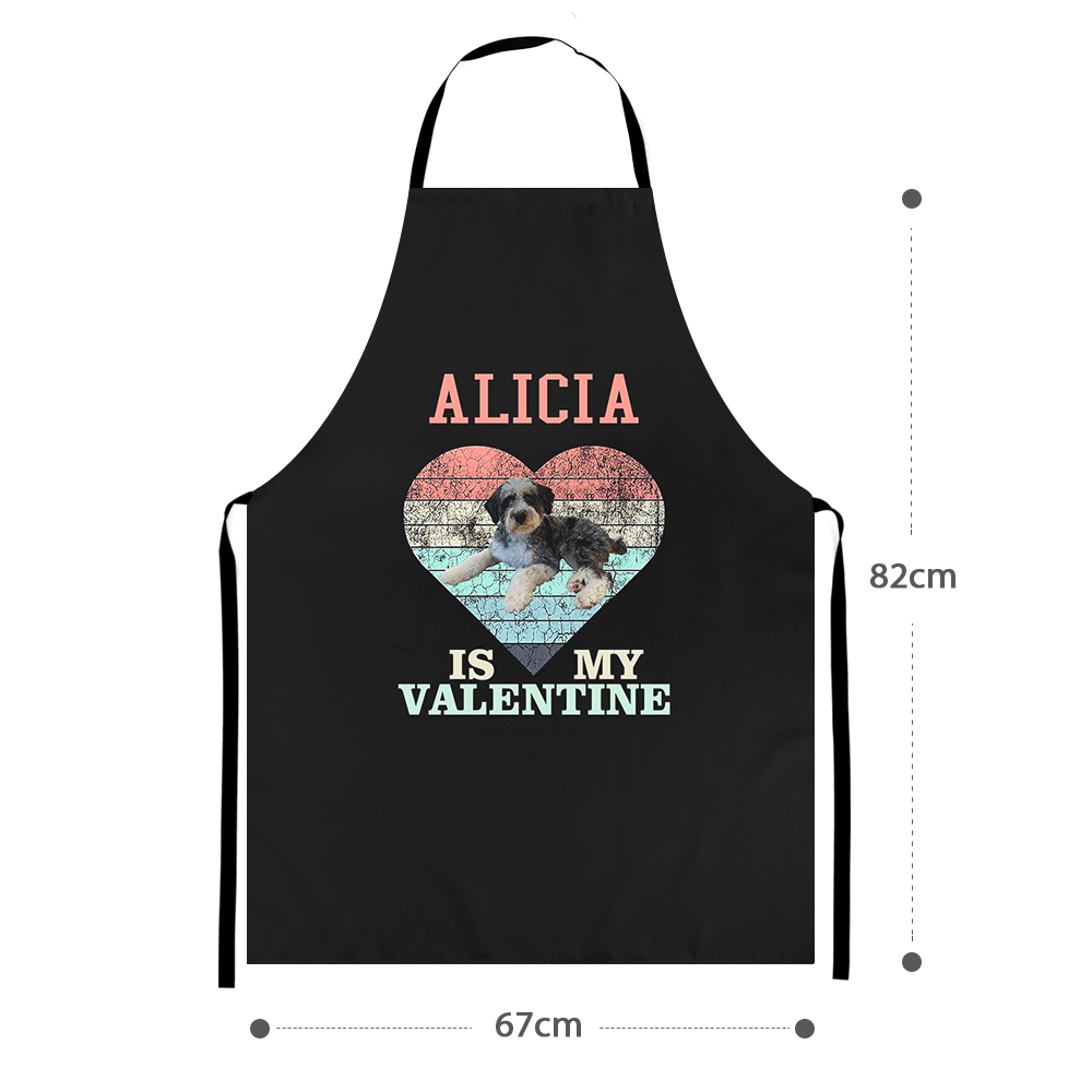 Personalized Name and Photo Apron Valentine Kitchen Apron-Blongser