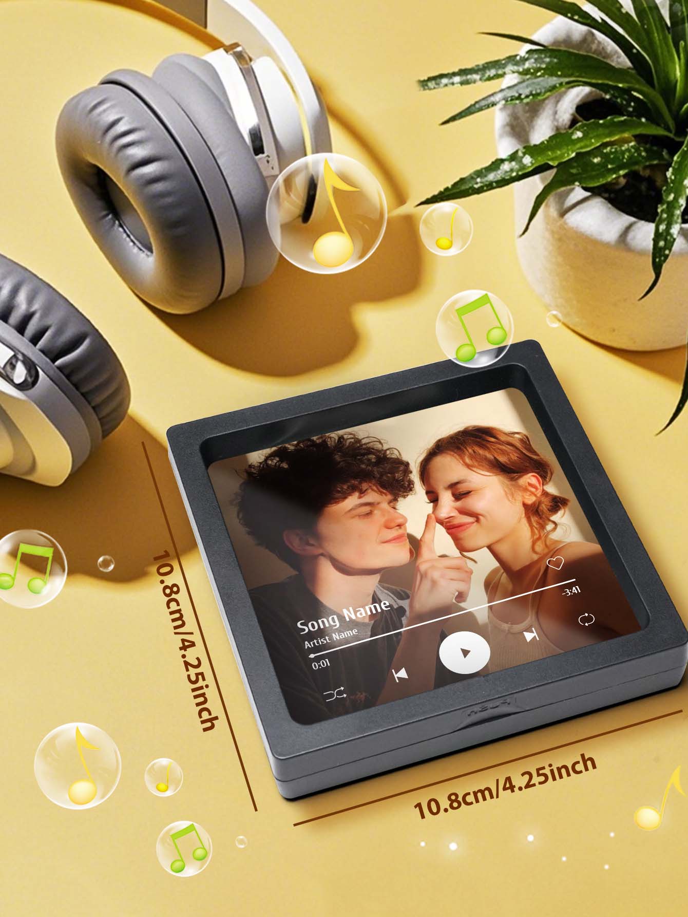 Customizable Photo Music Fridge Magnet for Personalized Gifts-Blongser