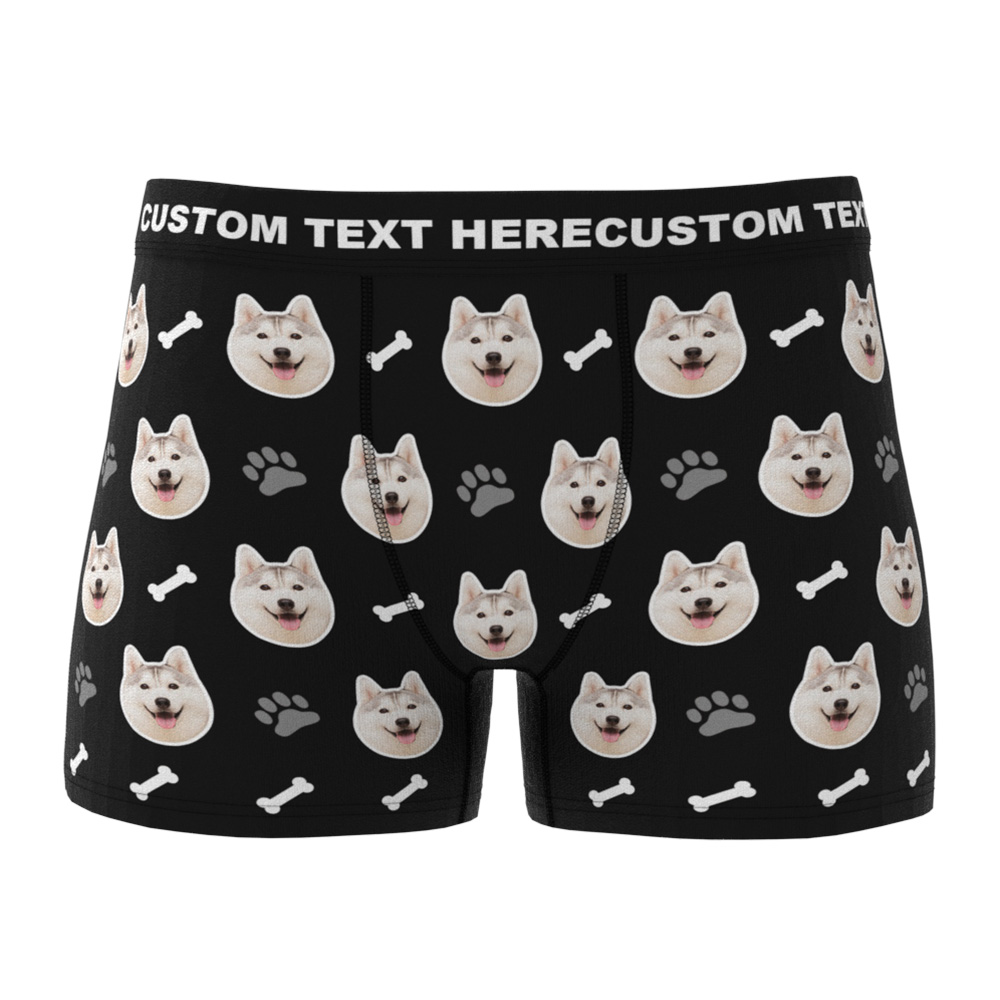 Custom Dog Face Boxers Personalized Men's Underwear with Preview-Blongser