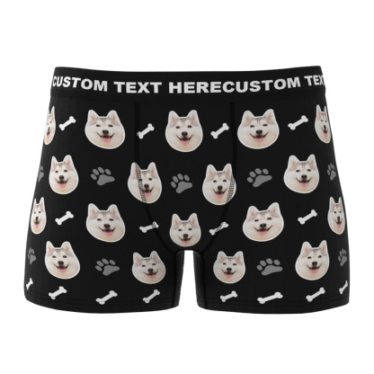 Custom Dog Face Boxers Personalized Men's Underwear with Preview-Blongser