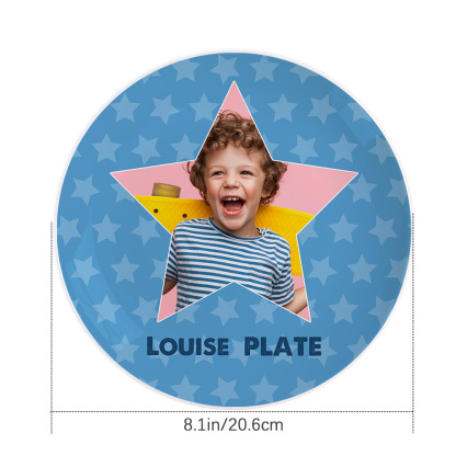 Custom Name Ceramic Souvenir Plate Personalized Star Shape Dinner Plates-Blongser