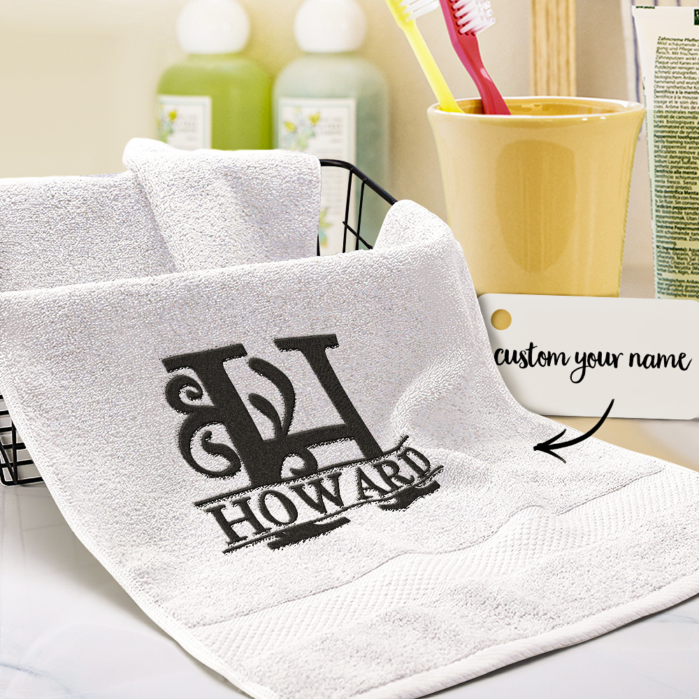 Custom Embroidered Towels Personalized Monogrammed and Name Towel-Blongser