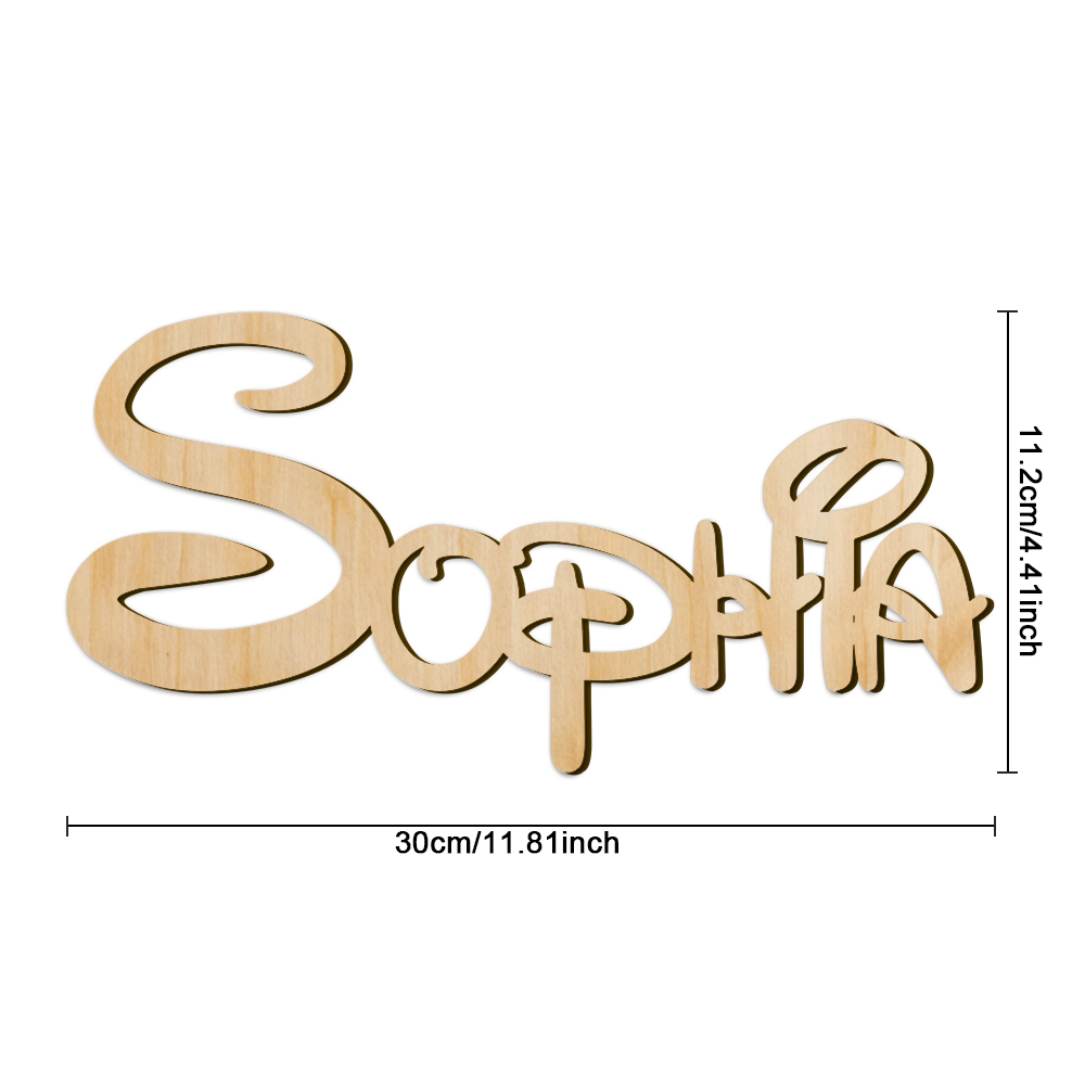 Custom Wooden Name Sign Baby Name Letters Wall Decor-Blongser