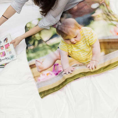 Personalized Picture Blankets Custom Photo Fleece Throw Blanket-Blongser