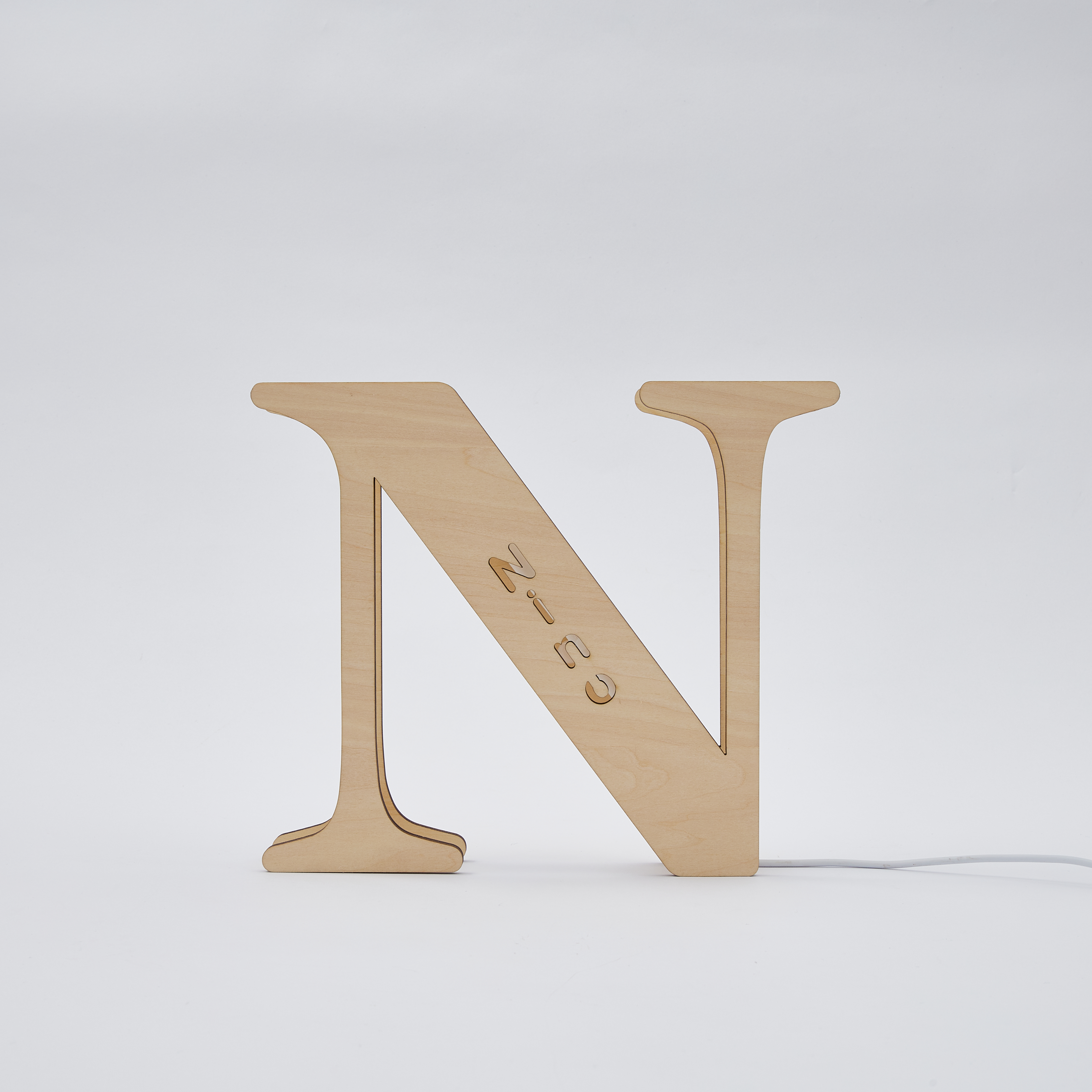 Personalised Wooden Letter Lamp Custom Name Alphabet Night Lights 19CM-Blongser