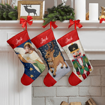 Personalized Christmas Stockings Custom Name Christmas Stocking-Blongser