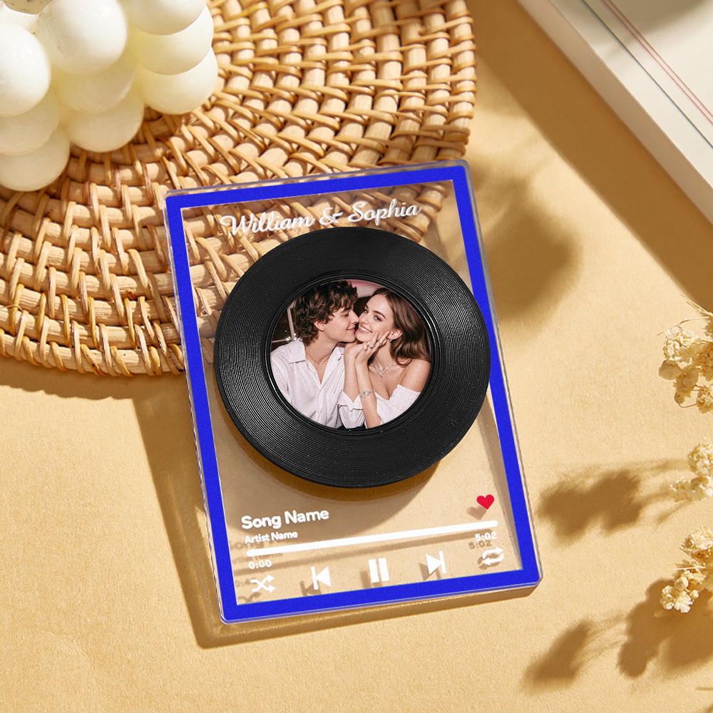 Personalized NFC Vinyl Record Plaque Rotatable Vinyl Record Music Plaque Gift for Lover-Blongser