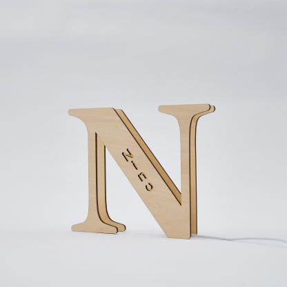 Personalised Wooden Letter Lamp Custom Name Alphabet Night Lights 19CM-Blongser