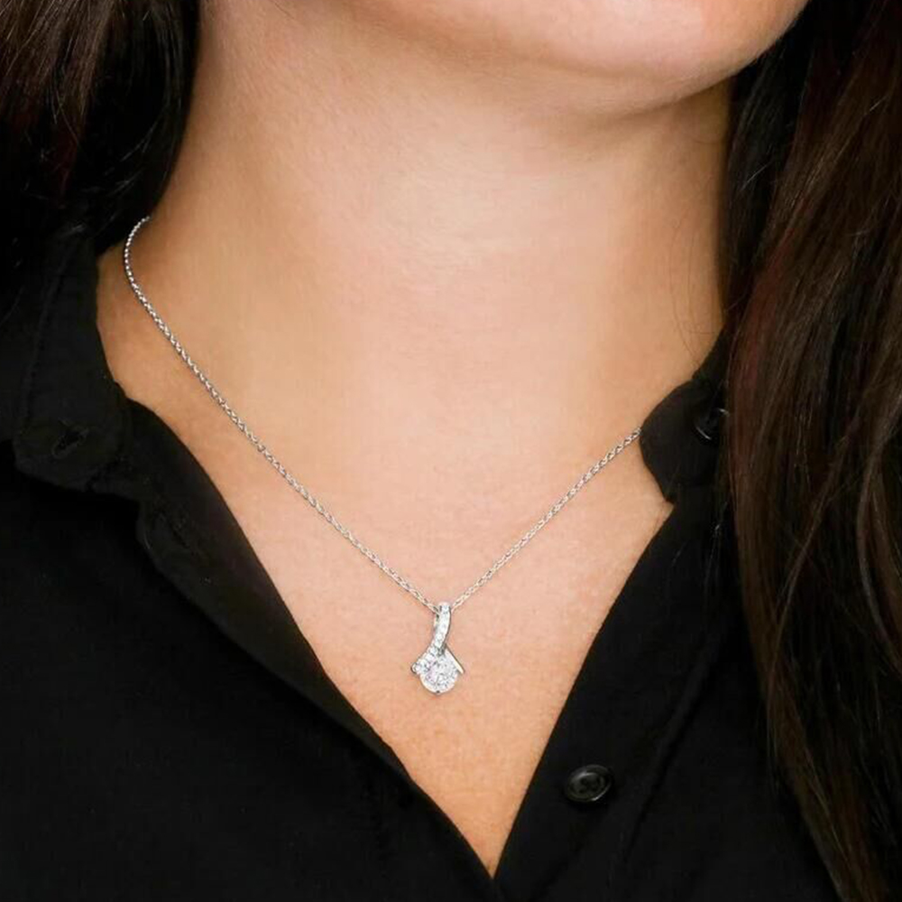 Personalized Your Age Message Card with Necklace Gift for Birthday-Blongser
