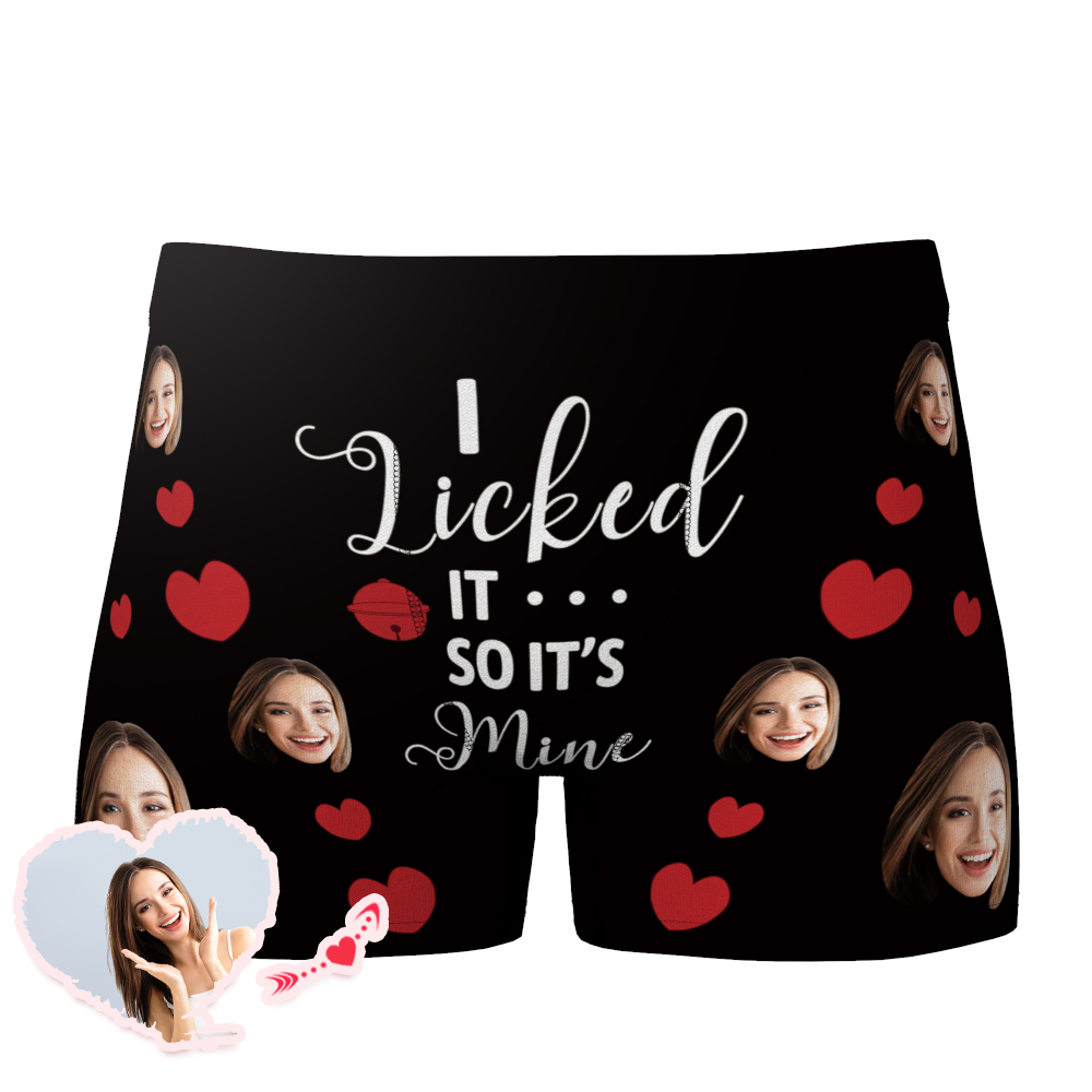 I Licked It So It's Mine Custom Boxer Funny Face Men's Underwear - 6 Colors-Blongser
