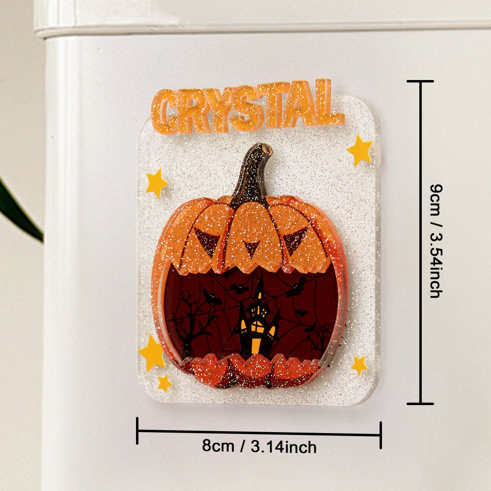 Custom Halloween Fridge Magnet with Name Refrigerator Magnet Home Decoration for Halloween Gift-Blongser