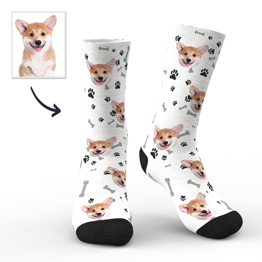 Custom Printed Face Sock Novelty Dog Avatar Socks with Photo-Blongser