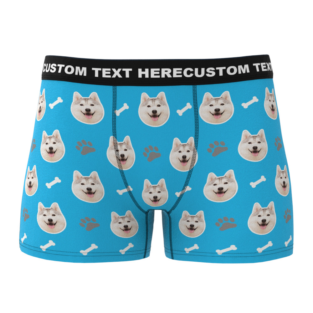 Custom Dog Face Boxers Personalized Men's Underwear with Preview-Blongser