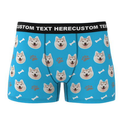 Custom Dog Face Boxers Personalized Men's Underwear with Preview-Blongser