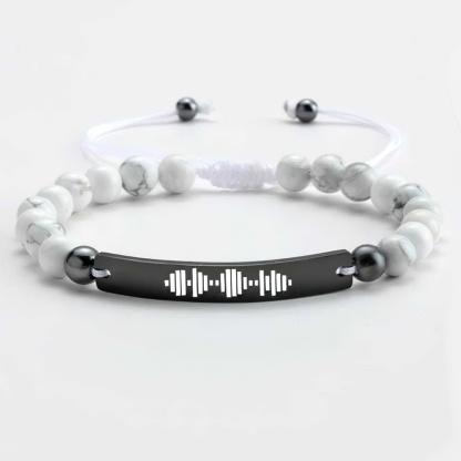 Custom Scannable Music Code Bracelet with Beads-Blongser