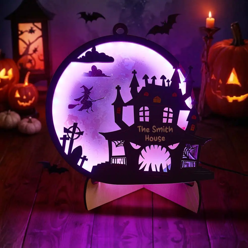 Custom Halloween Light with Name Halloween Home Decor Night Lamp for Halloween Gift-Blongser