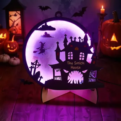 Custom Halloween Light with Name Halloween Home Decor Night Lamp for Halloween Gift-Blongser