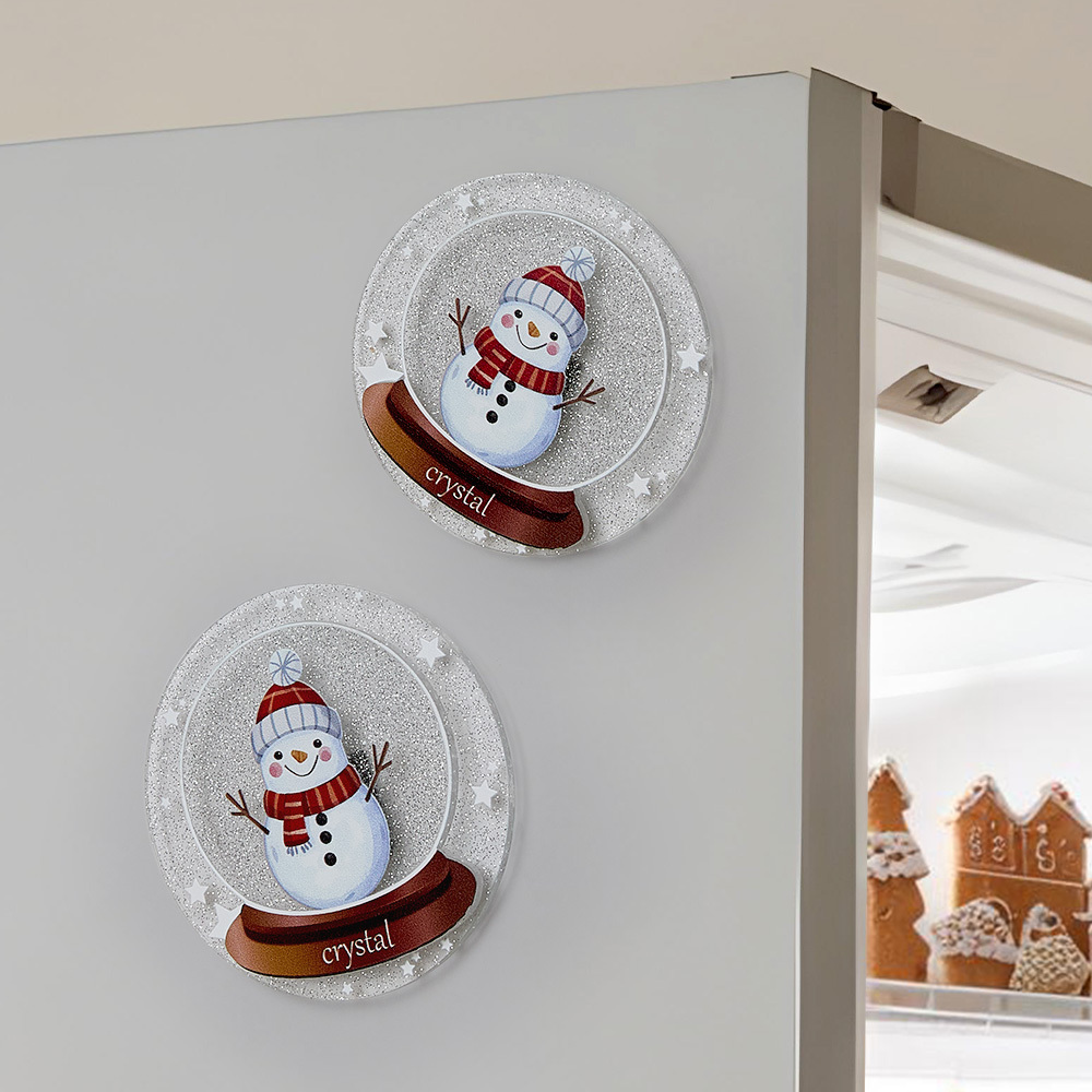Personalized Christmas Fridge Magnet with Name Snowman Refrigerator Magnet for Christmas Gift-Blongser