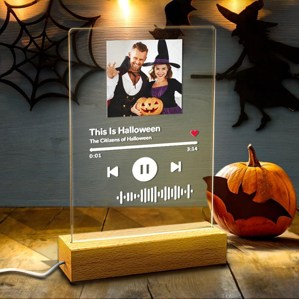 Custom Scannable Code Acrylic Music Song Plaque Night Light-Blongser