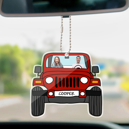 Personalized Off Road Car Photos Hanging Ornament - Double Sided-Blongser