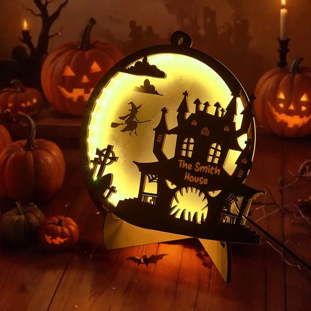 Custom Halloween Light with Name Halloween Home Decor Night Lamp for Halloween Gift-Blongser