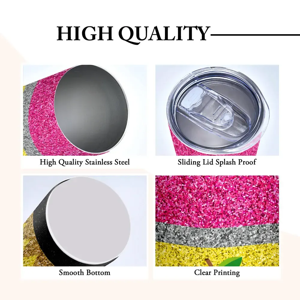 Personalized Glitter Apple 20oz Skinny Tumbler with Straw Back to School Appreciation Gift for Teacher-Blongser