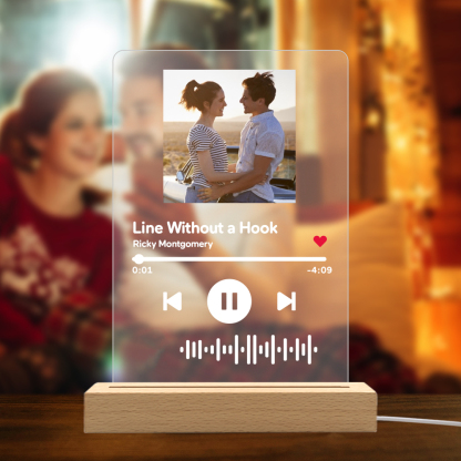 Personalized Scan Music Code Night Light 21*33.4 cm-Blongser