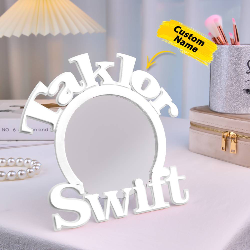 Personalized 3D Printed Mirror with Text Makeup Mirror Birthday Gift for Her-Blongser