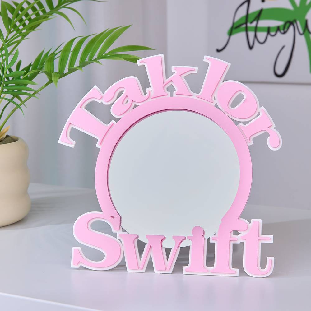 Personalized 3D Printed Mirror with Text Makeup Mirror Birthday Gift for Her-Blongser