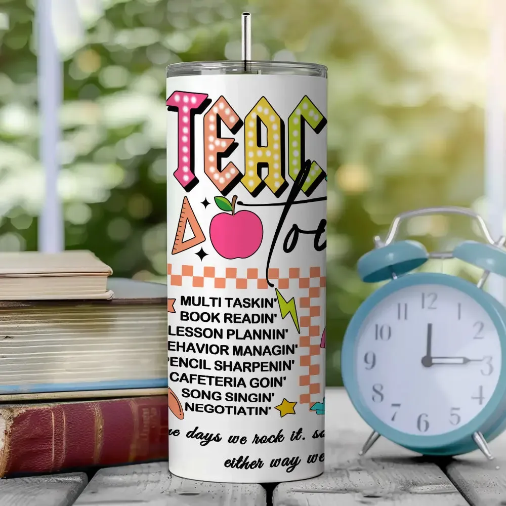 Personalized 20oz Skinny Tumbler with Straw Back to School Appreciation Gift for Teacher-Blongser