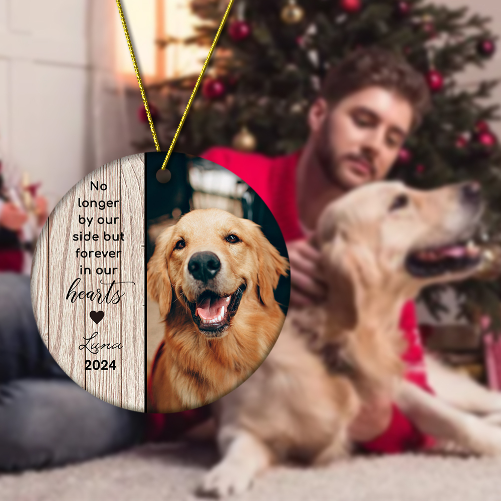 Personalized Pet Christmas Ornament with Photo Christmas Tree Decoration for Pet Memorial Gift-Blongser