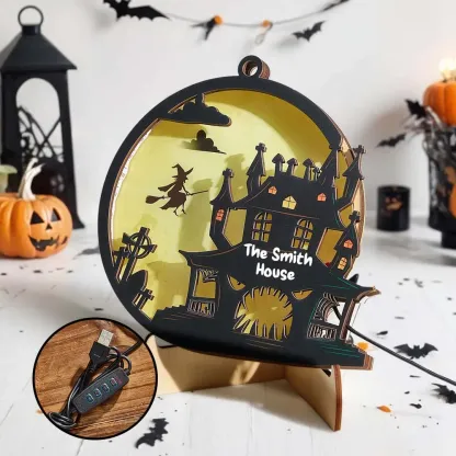 Custom Halloween Light with Name Halloween Home Decor Night Lamp for Halloween Gift-Blongser