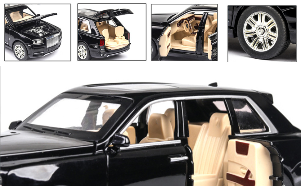 TANKCANVAS-Diecast Model Car For 1:24 Rolls-Royce Cullinan Simulation Alloy Static Model