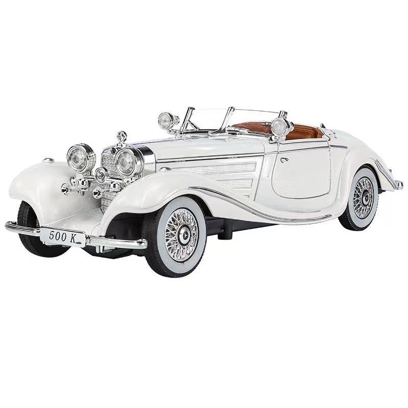 TANKCANVAS-Die-casting model car 1:24 vintage Mercedes-Benz 500K simulation alloy static model