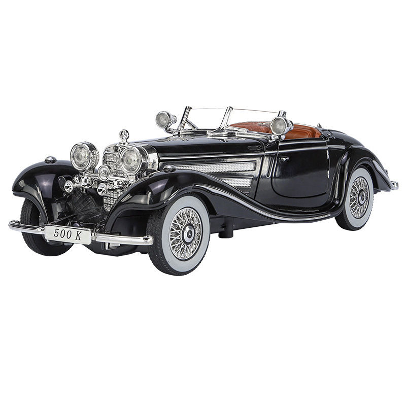 TANKCANVAS-Die-casting model car 1:24 vintage Mercedes-Benz 500K simulation alloy static model