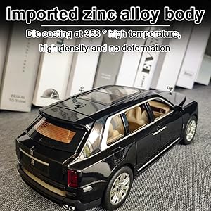 TANKCANVAS-Diecast Model Car For 1:24 Rolls-Royce Cullinan Simulation Alloy Static Model