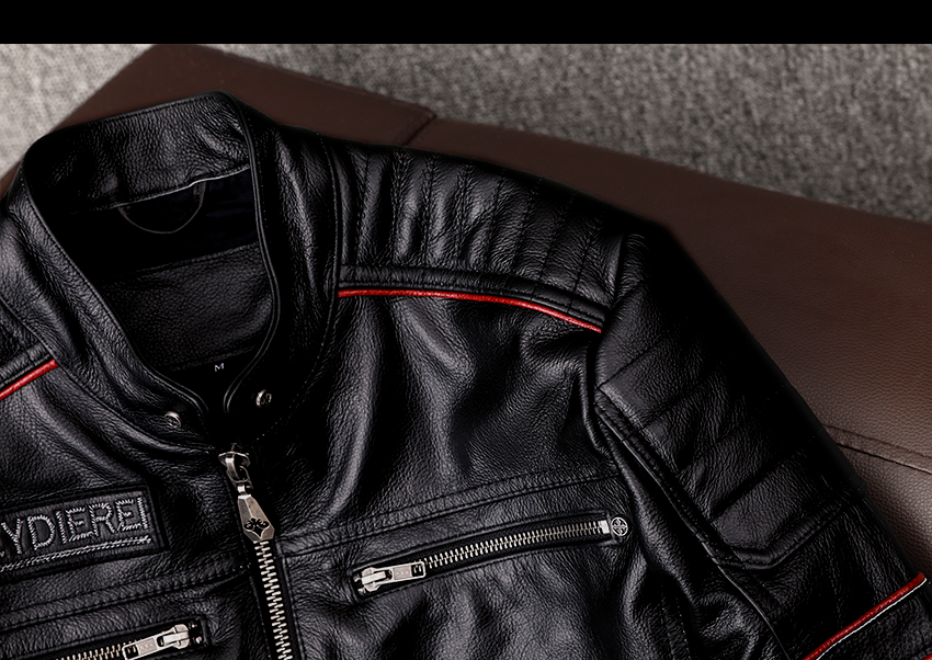 Tankcanvas New Motorcycle Jacket Men Cowhide Motocross Jacket Leather Winter Windproof Racing Suit Wear-resistant Moto Clothing For Harley-Tankcanvas