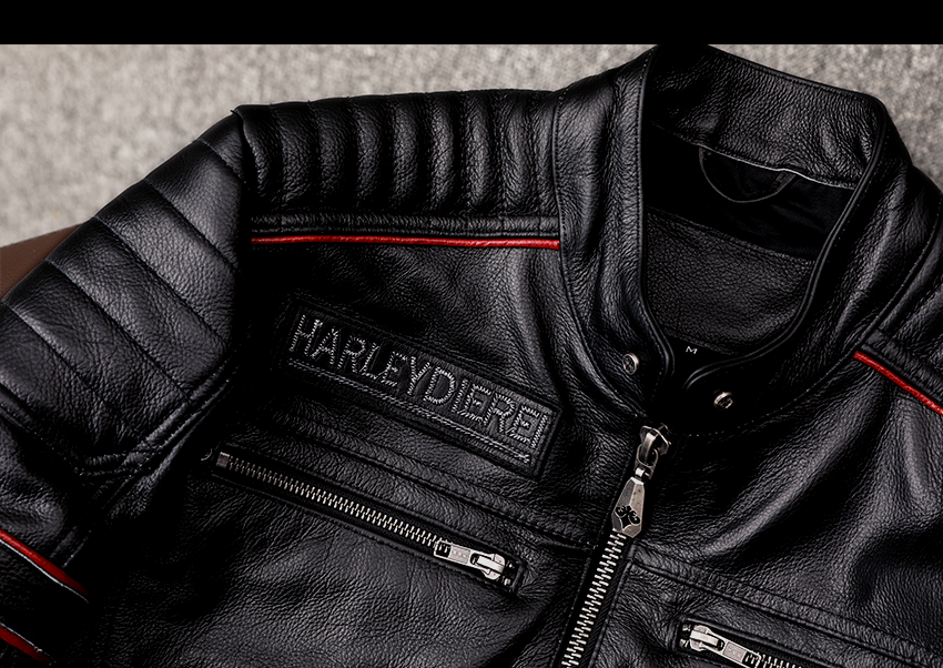 Tankcanvas New Motorcycle Jacket Men Cowhide Motocross Jacket Leather Winter Windproof Racing Suit Wear-resistant Moto Clothing For Harley-Tankcanvas